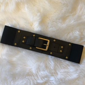 NWT Another Line Inc. Black Leather Studded Belt!